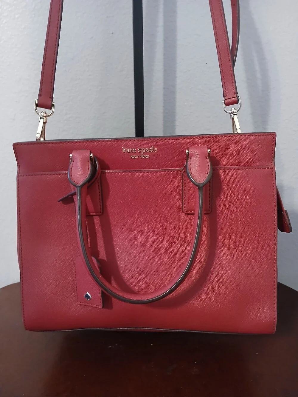 Kate Spade Cameron Saffiano red leather